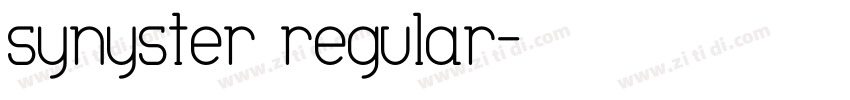 synyster regular字体转换